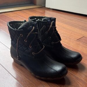 Sperry Women's Black Quilted Winter Boots